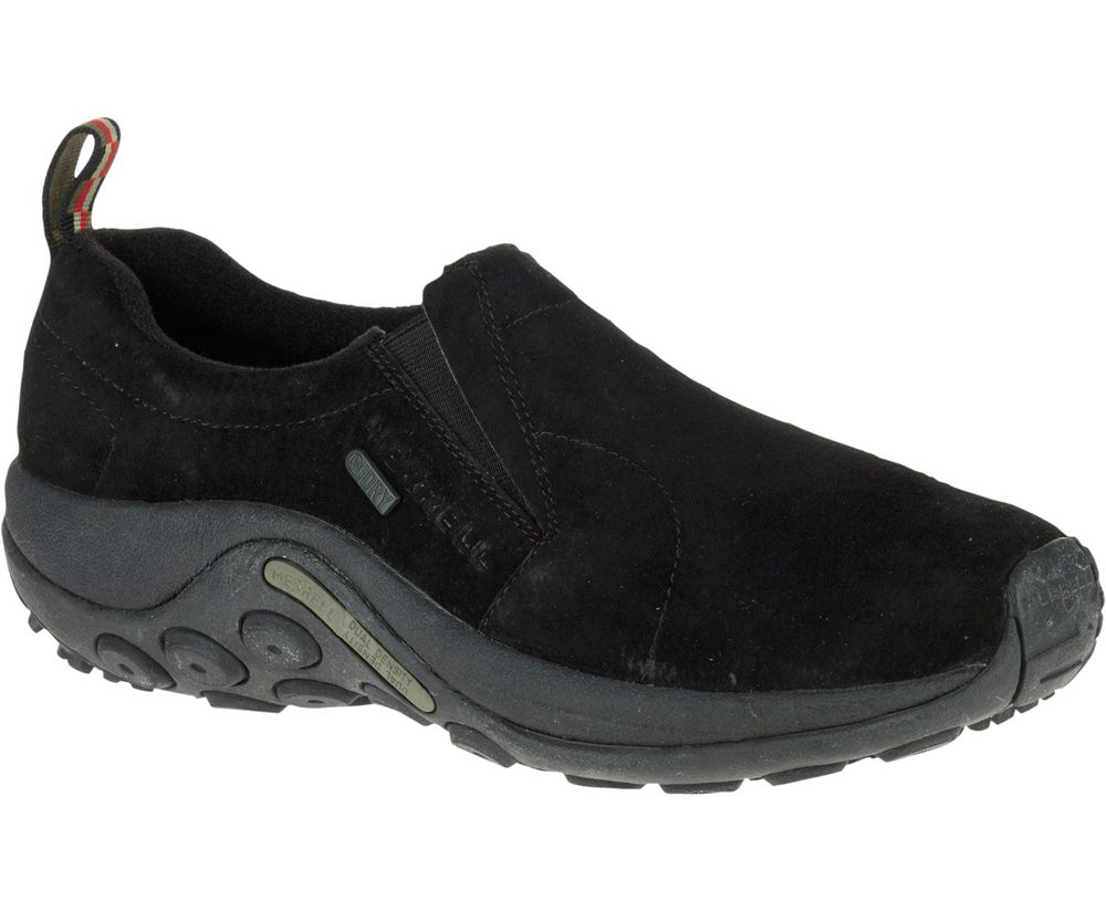 Merrell Slip Ons Black - Jungle Moc Waterproof - Mens 39XRHEKPN
